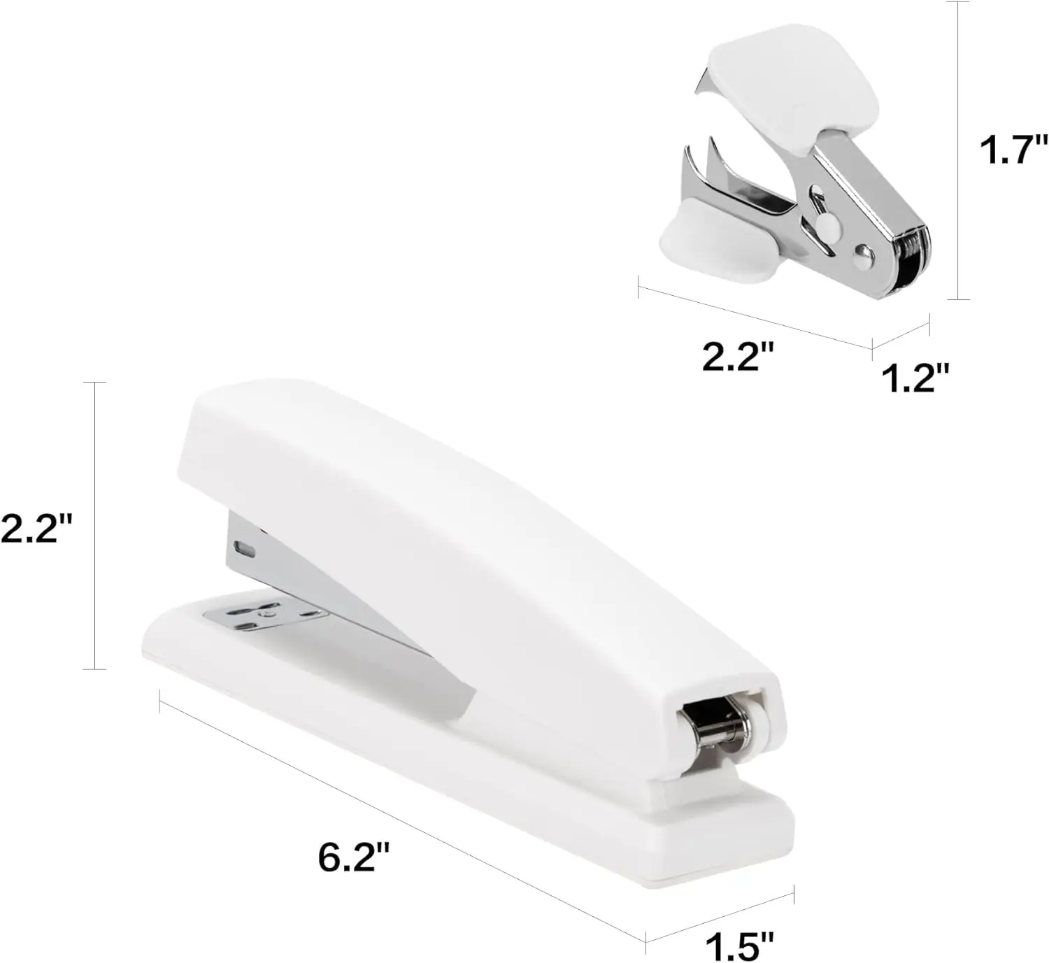 Deli Stapler, Desktop Stapler, Office Stapler, 25 Sheet Capacity, Includes 1000 Staples and Staple Remover, White - Image 3